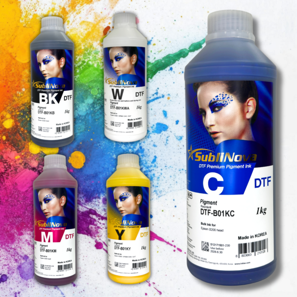 Пігментне чорнило InkTec, серія: SubliNova DTF Premium Pigment Ink (DTF - CYAN - 1л)