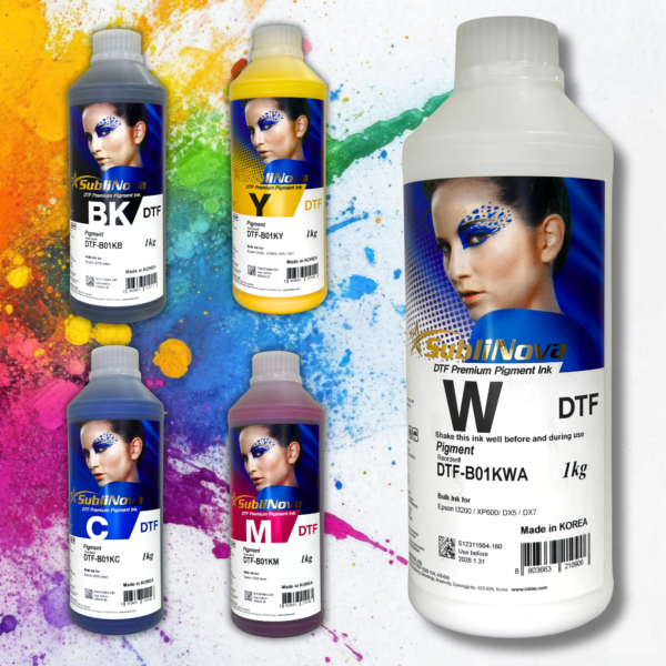 Пігментне чорнило InkTec, серія: SubliNova DTF Premium Pigment Ink (DTF - WHITE - 1л)