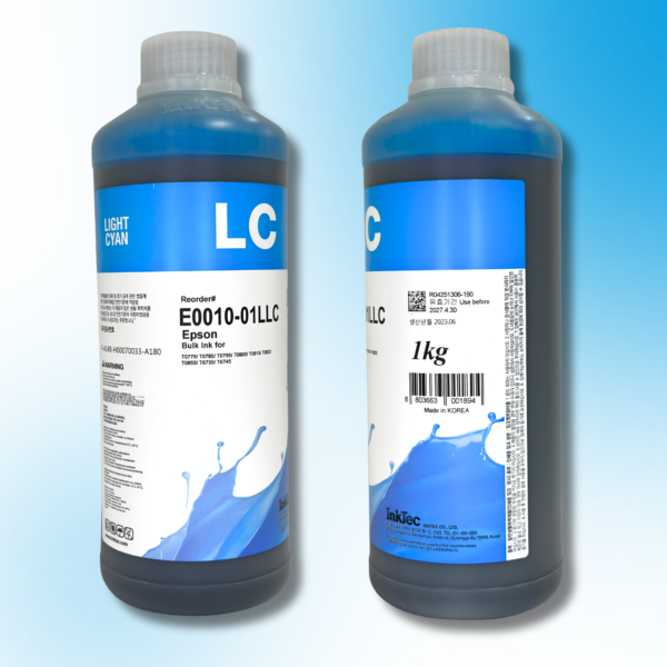 Водорозчинне чорнило InkTec, серія: E0010, для принтерів EPSON (Dye – LIGHT CYAN – 1л)