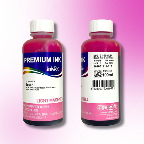 Водорозчинне чорнило InkTec, серія: E0010, для принтерів EPSON (Dye – LIGHT MAGENTA – 100мл)