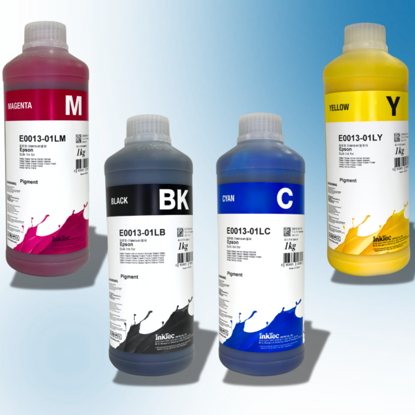 Комплект пігментного чорнила InkTec для принтерів EPSON, серія E0013, 4 кольори (Black, Cyan, Magenta, Yellow) – 1л