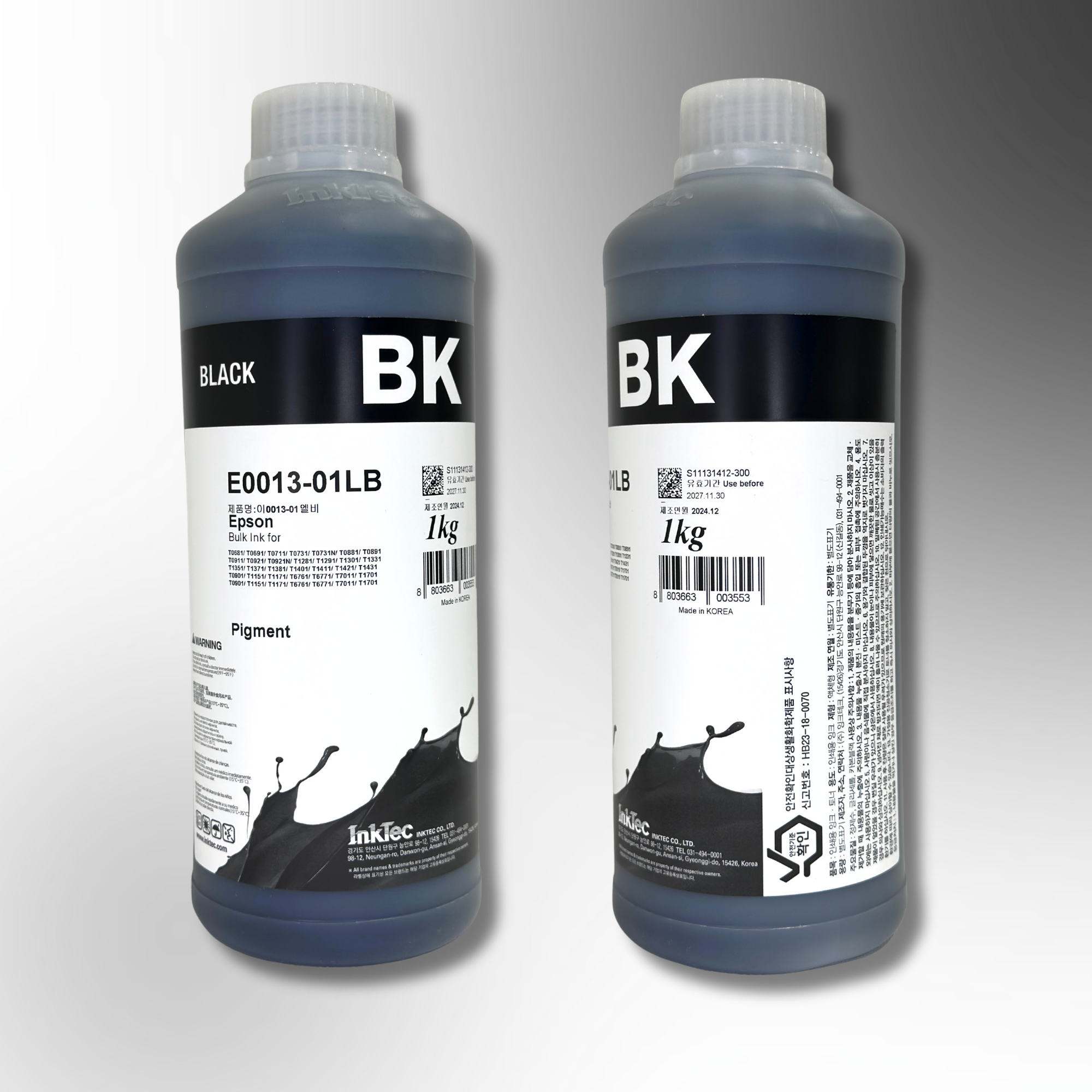 Пігментне чорнило InkTec, серія: E0013, для принтерів EPSON (Pigment – BLACK – 1л)