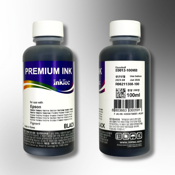 Пігментне чорнило InkTec, серія: E0013, для принтерів EPSON (Pigment - BLACK - 100мл)
