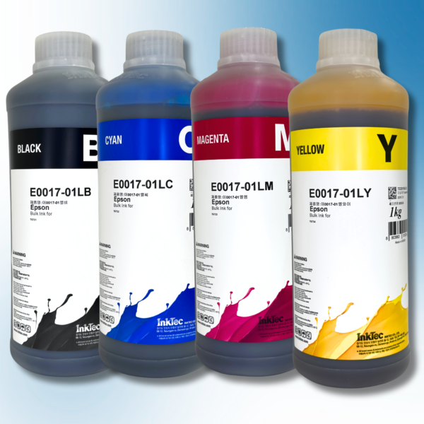 Комплект водорозчинного чорнила InkTec для принтерів EPSON, серія E0017, 4 кольори (Black, Cyan, Magenta, Yellow) – 1л