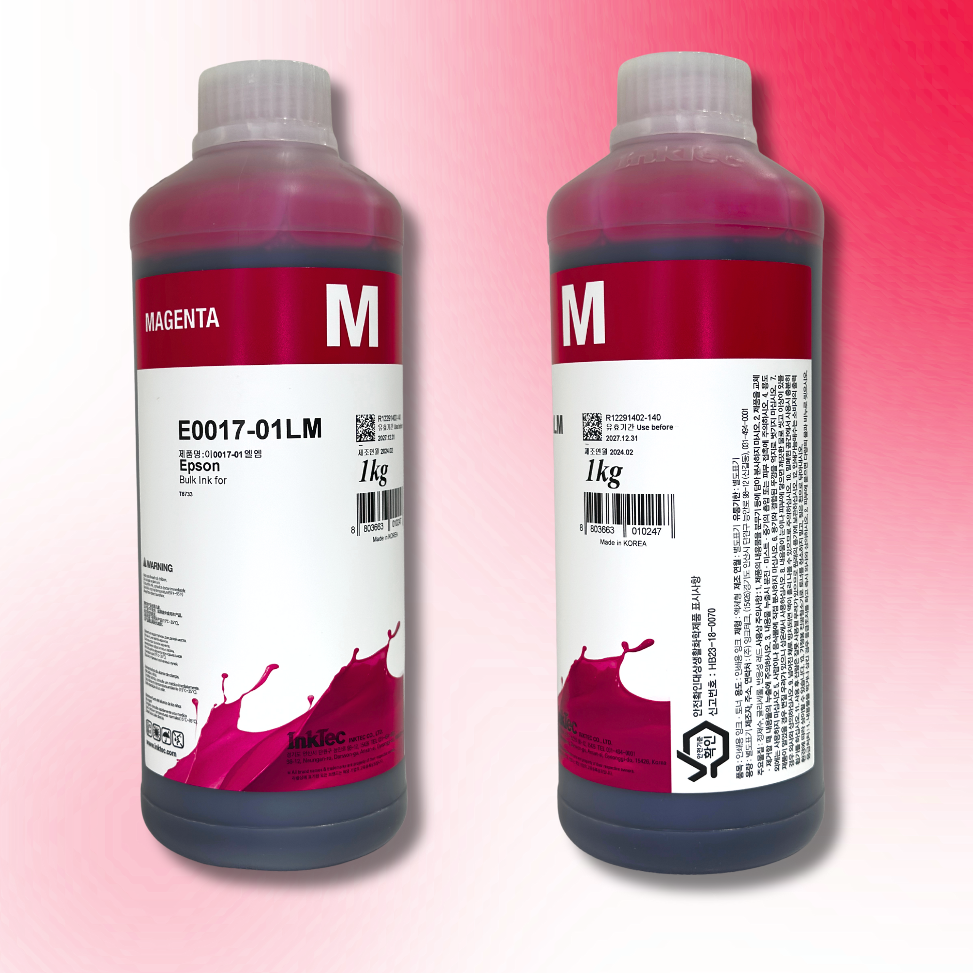 Водорозчинне чорнило InkTec, серія: E0017, для принтерів EPSON (Dye – MAGENTA – 1л)