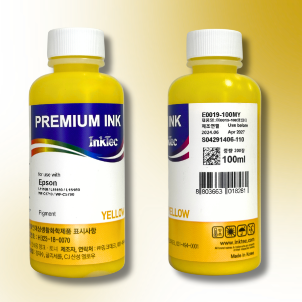 Пігментне чорнило InkTec, серія: E0019, для принтерів Epson (Pigment - YELLOW - 1л)