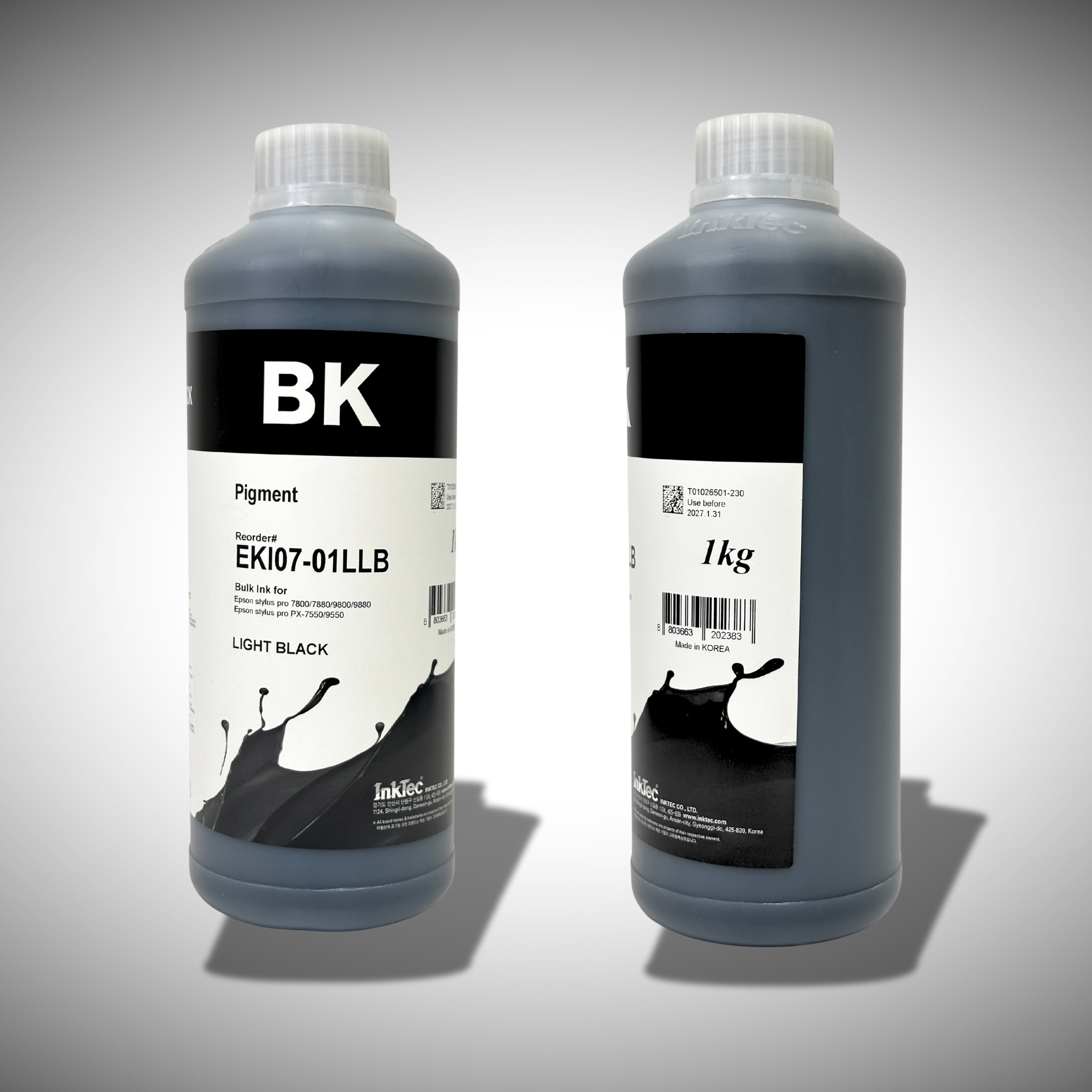 Пігментне чорнило для широкоформатного друку, серія: EKI-01L, (Pigment - LIGHT BLACK - 1л)