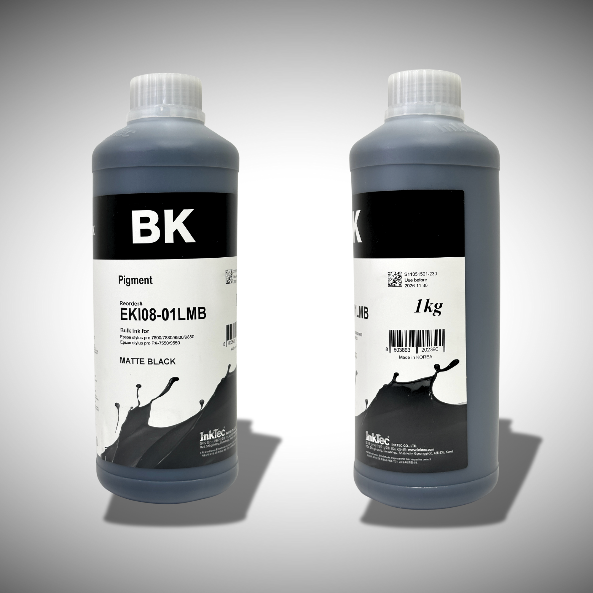 Пігментне чорнило для широкоформатного друку, серія: EKI-01L, (Pigment - MATTE BLACK - 1л)
