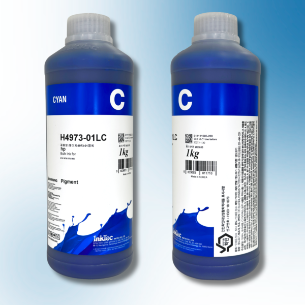 Пігментне чорнило InkTec, серія: H4973, для принтерів Hewlett-Packard (Pigment - CYAN - 1л)