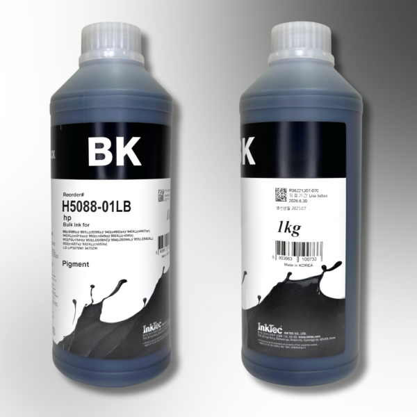 Пігментне чорнило InkTec, серія: H5088, для принтерів Hewlett-Packard (Pigment - BLACK - 1л)