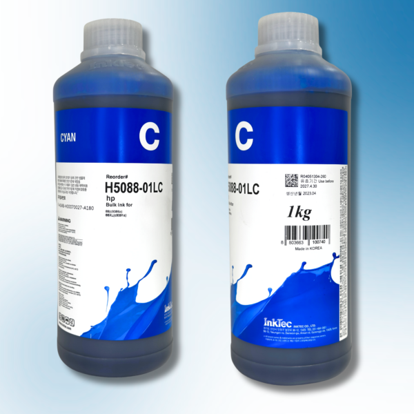 Водорозчинне чорнило InkTec, серія: H5088, для принтерів Hewlett-Packard (Dye - CYAN - 1л)