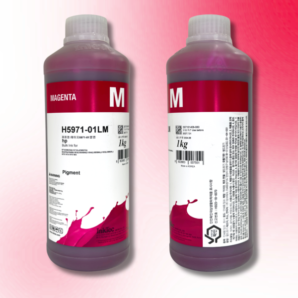 Пігментне чорнило InkTec, серія: H5971, для принтерів Hewlett-Packard (Pigment - MAGENTA - 1л)