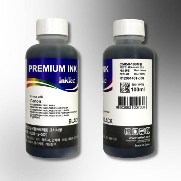 Пігментне чорнило InkTec, серія: C5050, для принтерів Canon (Pigment - Black - 100мл)