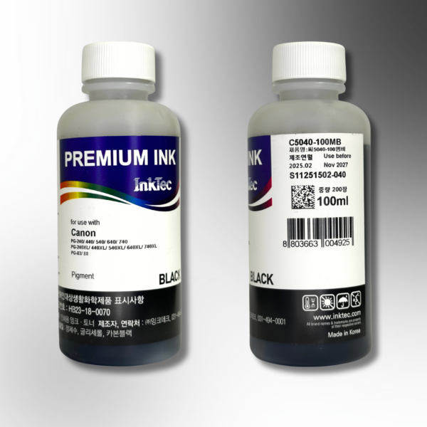 Пігментне чорнило InkTec, серія: C5040, для принтерів Canon (Pigment – BLACK – 100мл)