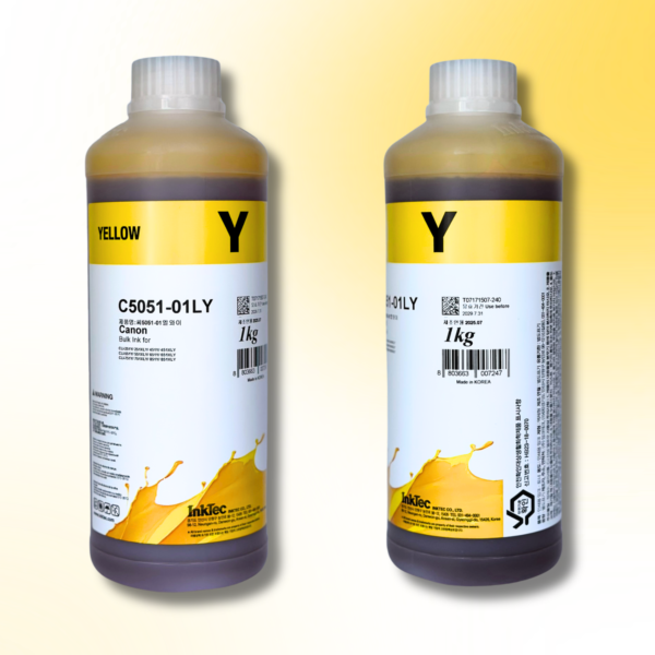Водорозчинне чорнило InkTec, серія: C5051, для принтерів Canon (Dye – YELLOW – 1л)