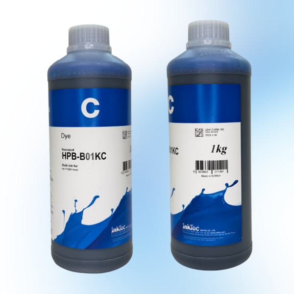 Водорозчинне чорнило InkTec, серія: HPB-B01K, для принтерів HP FI-1000 (Dye – CYAN – 1л)